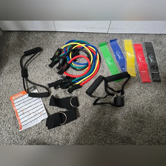 Resistance Bands Set, 10-50lbs Resistance, Sculpt Your Body, XLight-XHeavy, New - Picture 5 of 16